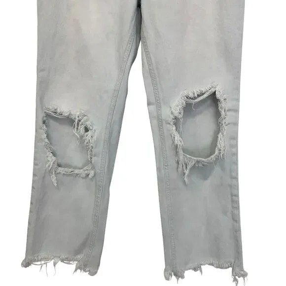 Free People We The Free Maggie Straight Cropped Blue Jean Light Wash Size 26 - Picture 5 of 10